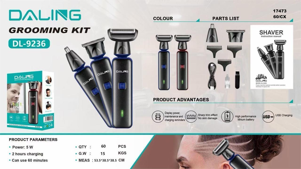 Corta pelo y afeitadora  3 en 1