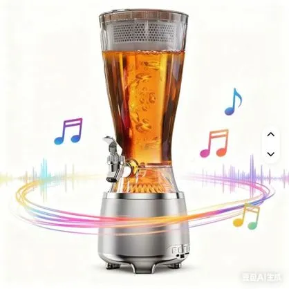 TORRE DE BEBIDAS CON PARLANTE Y LUZ LED